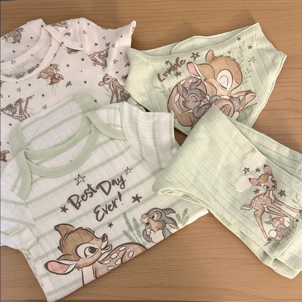 New without tag. Disney Bambi Kids Pajama Set - Mint and Cream